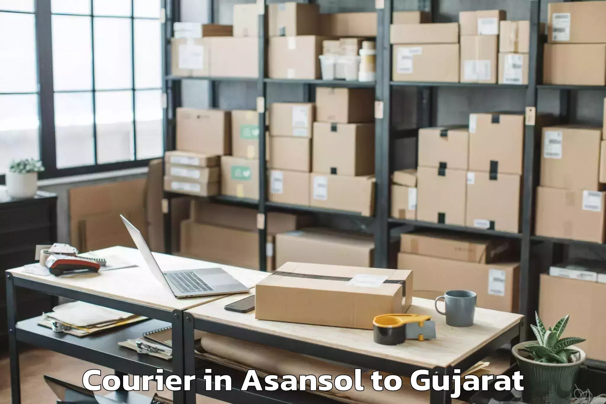 Easy Asansol to Visavadar Courier Booking